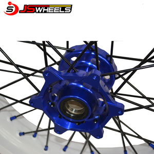 Juego de ruedas Supermoto de aleación de aluminio de 17 pulgadas, juego de ruedas de motocicleta <span class=keywords><strong>Supermotard</strong></span> blanco para <span class=keywords><strong>YAMAHA</strong></span> YZ/<span class=keywords><strong>YZF</strong></span> 125 250 - Product Image 3