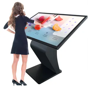 Reprodutor de publicidade tudo em um display, máquina de consulta interativa de quiosque de informações de autoatendimento, toque horizontal
