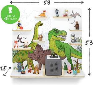 Estante de música para niños, caja con motivo de dinomania, adecuado para la Toniebox y aproximadamente 45 tonos, idea de regalo, jugar, recoger, stan - Product Image 3