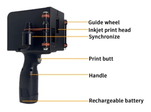 Stampante Portatile a Getto d'Inchiostro Bicolore Multilingue a Batteria per Etichette, Carte e Tubi Flessibili, <span class=keywords><strong>Caratteri</strong></span> Grandi 50mm, 600dpi, Validità Prolungata - Product Image 4