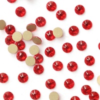 Strass en verre rouge exotiques, YANRUO Siam, vêtements de danse