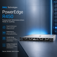 Nouveau serveur en rack PowerEdge R450 1U avec double socket pour processeur Intel Xeon E, idéal pour la virtualisation et le calcul en cloud