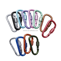 Boucle de verrouillage de corde à vent en forme de D en alliage d'aluminium pour l'extérieur 6cm mousqueton rapide porte-clés mousqueton pour accessoires de sac à dos