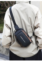 Sac de poitrine imperméable et tendance pour homme avec port USB et fermeture éclair antivol pour une utilisation quotidienne et en extérieur