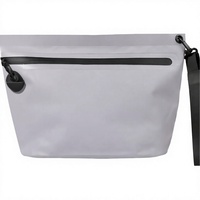 Pochette étanche en TPU 3L, résistante aux éclaboussures, avec fermeture éclair, pour ranger les articles de toilette, voyage, plage, croisière, maison (gris)