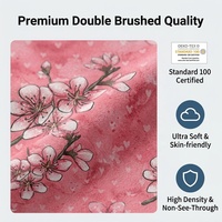 Tissu DBP à prix d'usine, imprimé numériquement sur mesure, tissu tricoté extensible dans les quatre sens, polyester double brossé, tissu élastique DTY