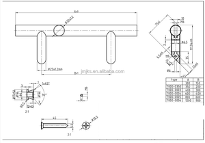 Premium Paslanmaz Çelik Dolap Kulpları T-Bar Mobilya Çekmece Kapı Topuzları Modern Şifonyer Yatak Odası Mutfak - Product Image 6