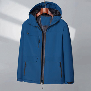 Chaqueta Cortavientos con Forro Polar para Hombre, Ropa de Trabajo, Chaqueta Gruesa con Capucha para Otoño e Invierno, con Logotipo Bordado, Uniformes Personalizables - Product Image 3