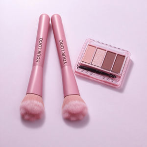 Pinceau de maquillage patte de chat végétalien avec logo personnalisé en gros Pinceau de maquillage au design unique pour le visage - Product Image 1