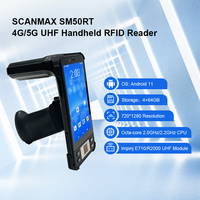 Lecteur RFID UHF portable longue portée Scanmax SM50RT 4 + 64 Go Android11 avec NFC et lecteur d'empreintes digitales