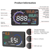 A8 Smart Digital Speedometer OBD2 Diagnostic HUD Projector Head-Up Display untuk Keamanan Mobil Akses Kunci Otomatis