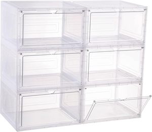 Caja de Almacenamiento Plegable Multifuncional de Acrílico Transparente, con Logotipo Personalizado, Puerta Magnética Lateral, Exhibidor de Zapatos - Product Image 5