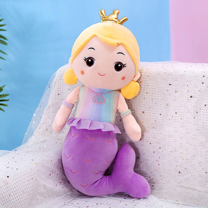 Venta caliente suave y encantadora cola de pez juguete princesa muñeca sirena almohada de felpa regalos para niños - Product Image 4