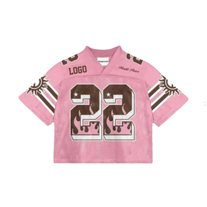 Unisex Retro Jersey Soccer Basketball Plus Size Quick Dry Breathable Moisture-Wicking Short Sleeve V-Neck Print Oversized Boxy - Product Image 3