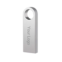 Clé USB en gros 100 % neuve et inutilisée, en métal avec porte-clés, livraison rapide, logo personnalisé pour cadeaux promotionnels