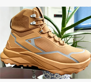 SFB34 717 Men's Desert Style <b>Hiking</b> <b>Boots</b> PU Leather Waterproof Outdoor All Seasons Tan Black Rubber Sole Ankle Height - Product Image 5