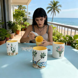 DIY Glasmosaik-Stifthalter, DIY Kunst-Mosaik-Stifthalter-Set, Handgemachte Geschenke, Heimdekoration für Mädchen, Geeignet für Schüler - Product Image 2