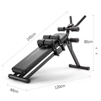 Appareil d'exercice abdominal pliable en métal, banc multifonctionnel réglable pour sit-ups et pompes, durable, stable, entraînement personnalisé, musculation