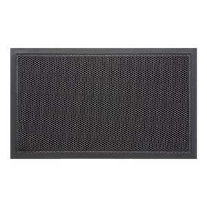 Tapis d'entrée moderne en polyester à rayures, durable, avec maille élastique antidérapante, pour éliminer la poussière et le boue. - Product Image 1