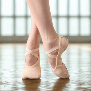 Zapatillas de Ballet Planas y Suaves de Tela Elástica Fitdance con Forro de Algodón Sin Cordones para Entrenamiento de Mujeres - Product Image 3