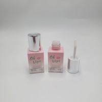 Flacon carré vide de 15 ml transparent pour brillant à lèvres avec applicateur, idéal pour huiles et teintes à lèvres – Contenant pour petites entreprises