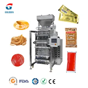 automatic vertical 4lines ketchup honey paste sachet packing machine liquid tomato paste filling sealing packaging machine