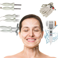 Appareil de beauté spa multifonctionnel AURO en aluminium avec microcourant bio, gants magiques, drainage lymphatique, anti-rides et marteau chaud/froid