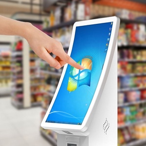 Oem Odm 1920X1080P 2K Quality 23.6 Inch Curved Screen Kiosk windows Pos Hardware bar Code <b>Scanner</b> in Store or Canteen - Product Image 2