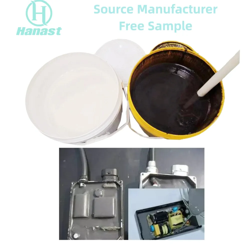 Fábrica de borracha de silicone A + B relação 1:1 para LED driver módulo de energia para encapsulamento encapsulado material