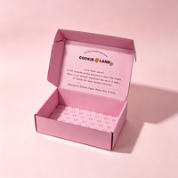 Boîte d'expédition pliable en carton ondulé rose personnalisée pour cosmétiques, cils, cadeaux, e-commerce, emballage de vente au détail