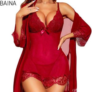 فساتين نسائية مثيرة 2025، طقم روب شبكي، بيجامات نسائية - Product Image 1