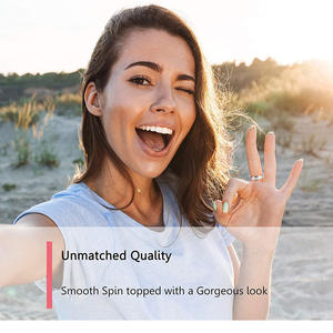 Mode Sand Blast Glitter Roségold Silber Farbe Trau ringe Titan Edelstahl Zappeln Spinning Angst <span class=keywords><strong>Ring</strong></span> für Männer - Product Image 6