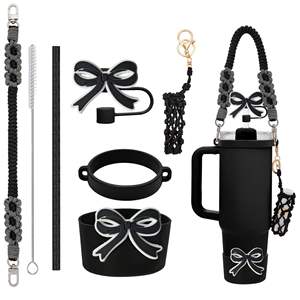 Accesorios para botellas de agua: Cuerda de asa, colgante de cuerda tejida con flor de margarita, lazo de <span class=keywords><strong>mariposa</strong></span> de paja, decoración para el hogar, sencillo y bonito - Product Image 5