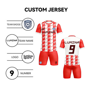 Setelan Latihan Sepak Bola Digital Grosir Custom, Nomor Bergaris Cetak Sublimasi Panas yang Dipersonalisasi, Cepat Kering dan Elastis - Product Image 3
