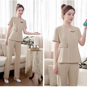 Vente flash Uniformes <span class=keywords><strong>de</strong></span> salon <span class=keywords><strong>de</strong></span> beauté pour femmes Uniformes <span class=keywords><strong>de</strong></span> spa anti-rides personnalisés pour esthéticiennes Vente flash Uniformes d'hôtel - Product Image 2