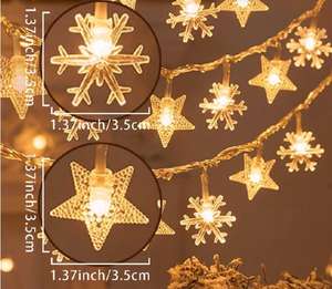 Guirlande Lumineuse Noël Microstar 1.5M 3M Flocon de Neige Lumière Sapin de Noël LED Veilleuse Décoration Noël Navidad 2025 - Product Image 6