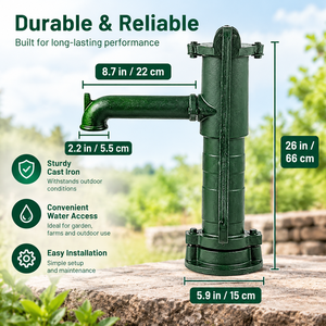 Manual Low Pressure Piston <b>Pump</b> with Stand Cast Iron Body for Garden Irrigation and Farm Watering - Product Image 3