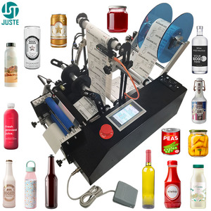 Applicateur d'étiquettes d'angle de table Vinyle PET PP Rouleau à rouleau Film Inspection de billets Machine à étiqueter pour stylo à bille Sardines - Product Image 1