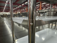 Étagère de rangement commerciale en acier inoxydable perforé à 5 niveaux, résistante à la corrosion, autoportante, pour cuisine et restaurant
