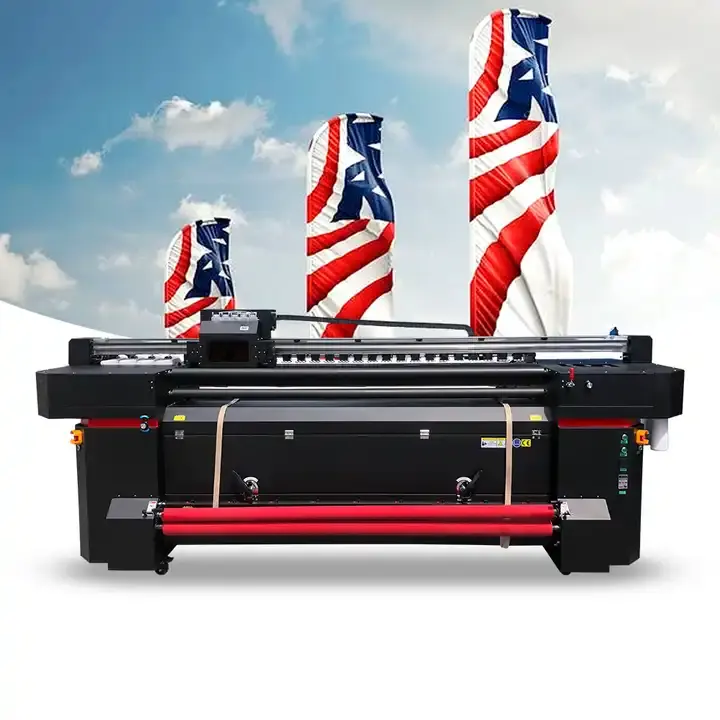 מדפסת באנר דגל יוקרתית 2 מטר 4/6-ראשים הדפסת HD חכמה מלאה פתרון משולב של הדפסה צבעונית דיגיטלית