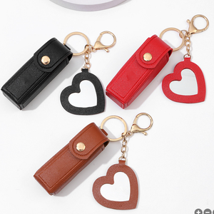 Zacht Lederen Draagbare Lippenstift Houder Sleutelhanger Reizen Met Lippenstift Etui Met Metalen Sleutelhanger Zakelijk Of Relatiegeschenk - Product Image 1