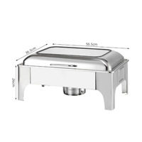 Chauffe-Plat Professionnel en Acier Inoxydable pour Hôtels, Buffets, Réceptions et Traiteurs – Ensemble Chauffe-Plats pour Maintien au Chaud des Aliments