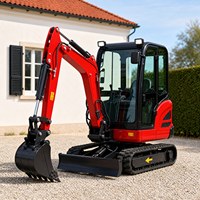 Mini-excavatrice compacte 3,5 tonnes avec moteur, livraison gratuite, pour travaux agricoles, serres, certification CE