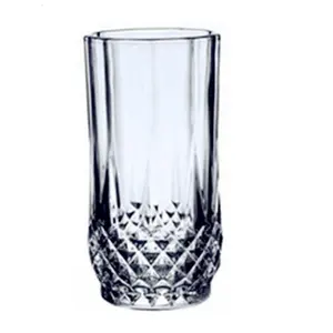 创意钻石底高饮酒杯杯凹水晶威士忌玻璃水杯玻璃杯