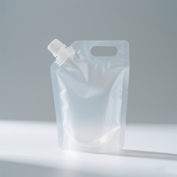 Sachets de remplissage pour boissons liquides, jus, bière, emballage transparent, sachets doy-pack, sachets en plastique avec bec verseur, sachets debout avec poignée et bec verseur