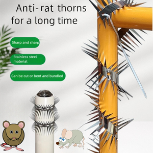 Pinchos Antirroedores de Acero Inoxidable Sólido con Púas de 3cm/5cm para Postes de Drenaje Densos en Exteriores y Protección Antirrobo - Product Image 2