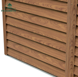 <span class=keywords><strong>Abri</strong></span> de jardin en métal imitation <span class=keywords><strong>bois</strong></span>, style naturel avec doubles portes coulissantes, MOQ personnalisable, <span class=keywords><strong>abri</strong></span> de rangement extérieur pour pelouse et jardin - Product Image 5