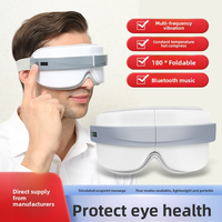 Masque de Sommeil Massant pour les Yeux avec Chauffage et Compresse Chaude, Musique Bluetooth, Vibration Électrique, Sans Fil et Rechargeable