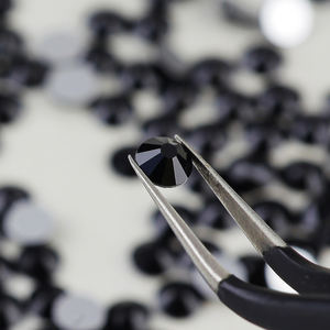 Ss20, черный, объемный, плоская спинка, не горячая фиксация, незакрепленные украшения для ногтей, хрустальный камень со стразами - Product Image 2