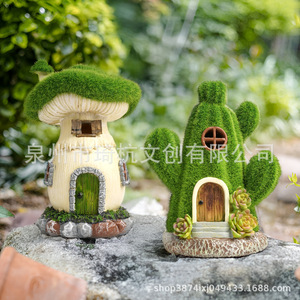 Adorno de Resina con Forma de Cactus para Decoración de Sala de Estar, Estilo Rústico, en Forma de Planta, Paquete Individual - Product Image 1